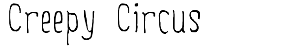 Creepy Circus font preview